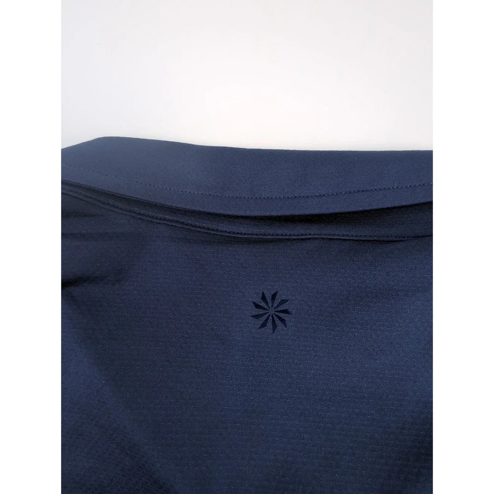 Lot of 2 - Athleta Girl School Day Uniform Long Sleeve Polo Navy Blue Size XL/14